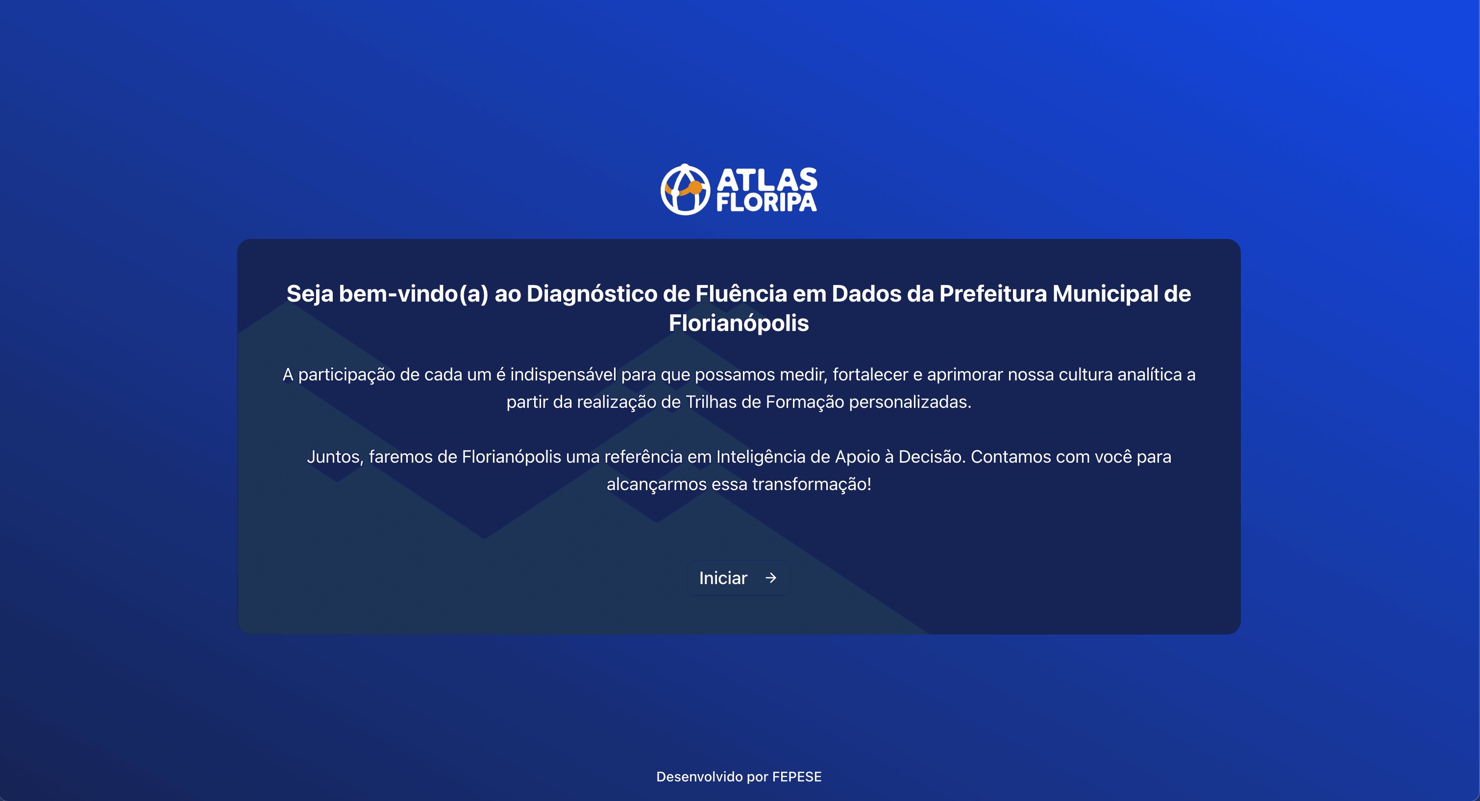 Tela principal – Assessment PMF