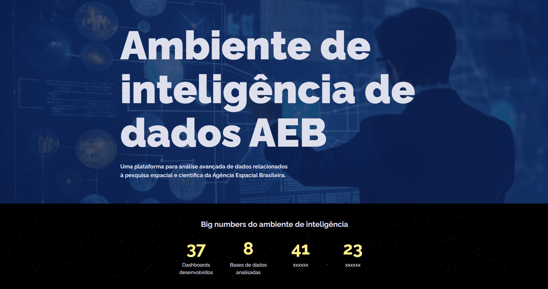 Página principal da plataforma